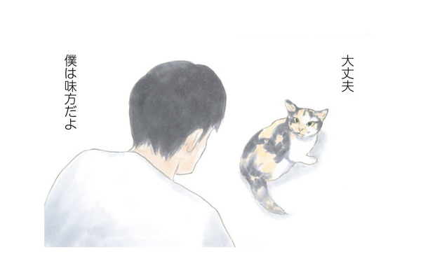 「本当は私はここにいたい…」と言わんばかりに見つめる猫。ミケちゃんとの出会いを振り返ると？【ミケちゃんとやすらぎさん #６】