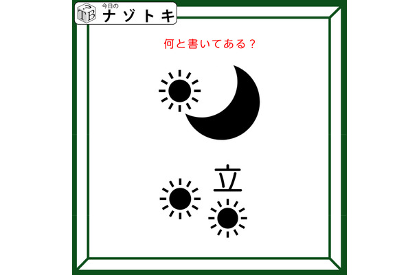 クイズです!「この図は、何と書いてある?」イラストの位置がポイントです【難易度LV2・甘口】