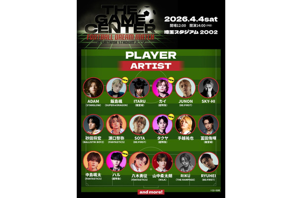 「THE GAME CENTER -FOOTBALL DREAM MATCH- in Saitama Stadium 2OO2」出演者（提供写真）