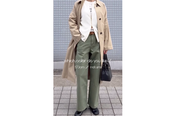 脚長効果も抜群。シルエットで魅せる大人のためのペインターパンツ。【40代の毎日コーデ】