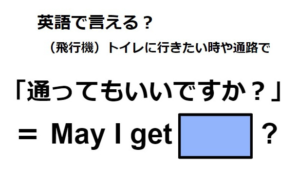 英語で「通ってもいいですか?」は何て言う?
