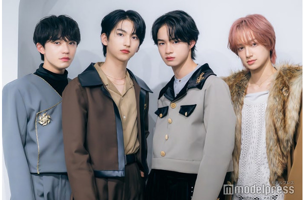 モデルプレスのインタビューに応じたVOKSY DAYS(左から)長野蒼大、涼瀬一颯、越山敬達、橋新夢(C)モデルプレス