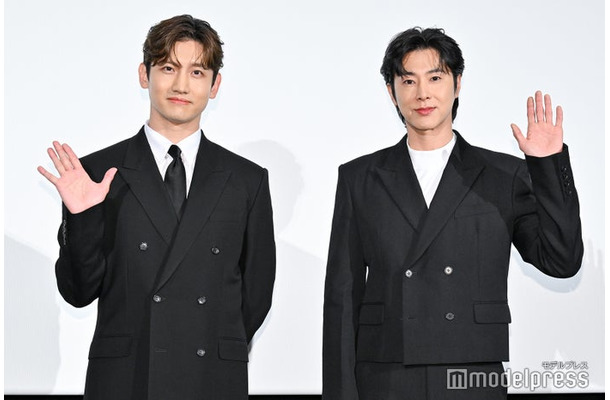 東方神起 20th Anniversary Film「IDENTITY」公開記念舞台挨拶に出席したチャンミン、ユンホ(C)モデルプレス