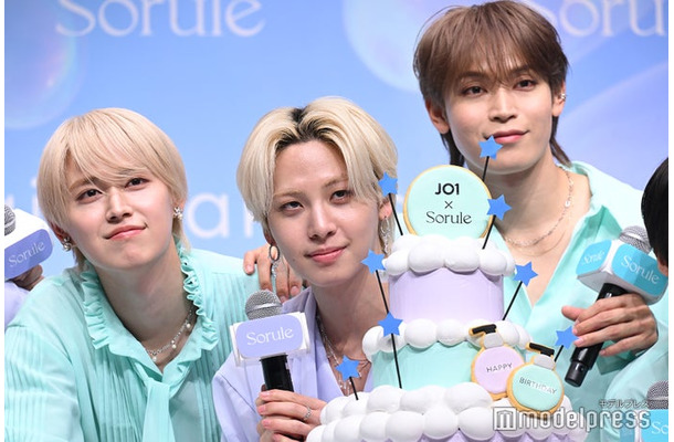 イベントに出席した（左から）白岩瑠姫、川尻蓮、與那城奨（C）モデルプレス