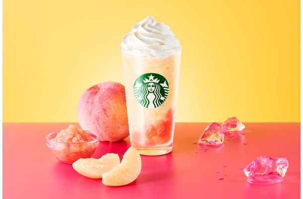 「My フルーツ³ フラペチーノ 完熟白桃」（提供写真）