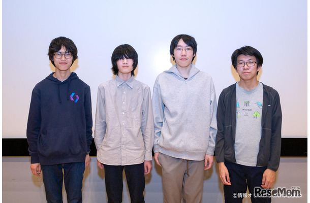 IOI 2026日本代表選手　（左から）筧さん、辛嶋さん、木村さん、平澤さん