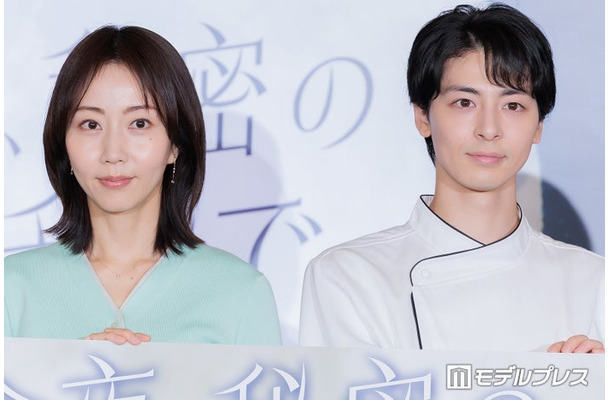 木曜劇場「今夜、秘密のキッチンで」制作発表に出席した木南晴夏、高杉真宙（C）モデルプレス