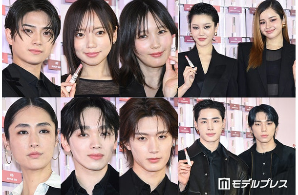 （上段左上より時計回り）岩瀬洋志、齊藤京子、田翼、XG CHISA・ HARVEY、NEXZ HARU・SO GEON、山中柔太朗、宮世琉弥、シシド・カフカ（C）モデルプレス