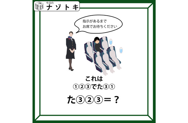 クイズです！「指示があるまでお席でお待ちください」イラストを言葉に直してみましょう【難易度LV２.・甘口】