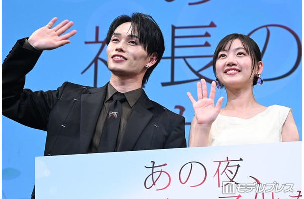 「あの夜、社長の子供を授かりました」第1話先行上映&トークイベントに出席した森次政裕、佐々木美玲(C)モデルプレス