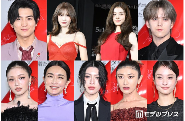 （上段左から）柏木悠、モモ、サナ、RAN（下段左から）せいら、長谷川京子、三吉彩花、山田優、谷まりあ（C）モデルプレス