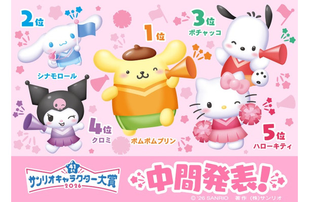 「2026年サンリオキャラクター大賞」中間発表（C）2026 SANRIO CO., LTD. CHOCOLATE 著作株式会社サンリオ