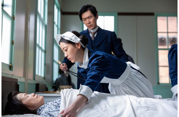宮地雅子、中井友望、金井勇太「風、薫る」第46話(C)NHK