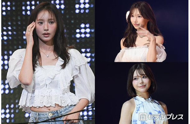 (左から時計回りに)きほ、める、あいり(C)モデルプレス