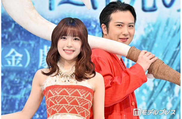 映画「モアナと伝説の海」スペシャルイベントに出席したTSUZUMI、尾上松也(C)モデルプレス