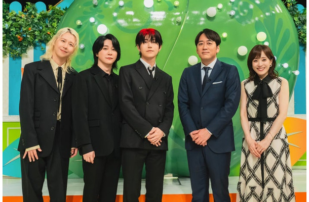 Mrs. GREEN APPLE、安住紳一郎、江藤愛（C）TBS