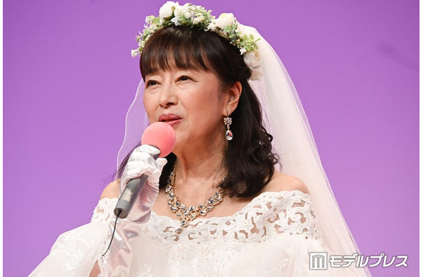 「夫婦と16歳～狂気の隣人～」記者会見に出席したかたせ梨乃（C）モデルプレス
