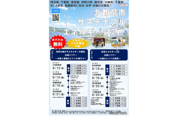 9都県市サステナブルエネルギーツアー（チラシ）