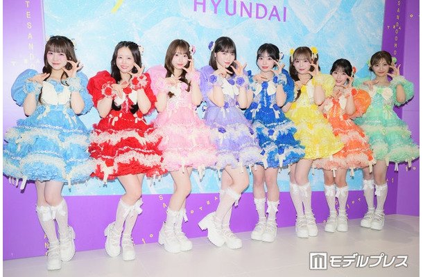 「THE HYUNDAI(ザ・ヒョンデ) フォトコール」に登場した梅田みゆ、佐野愛花、桜庭遥花、真鍋凪咲、増田彩乃、古澤里紗、川本笑瑠、板倉可奈/CUTIE STREET(C)モデルプレス