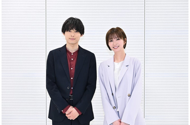 インタビューに応じた松村北斗、岡崎紗絵（C）日本テレビ