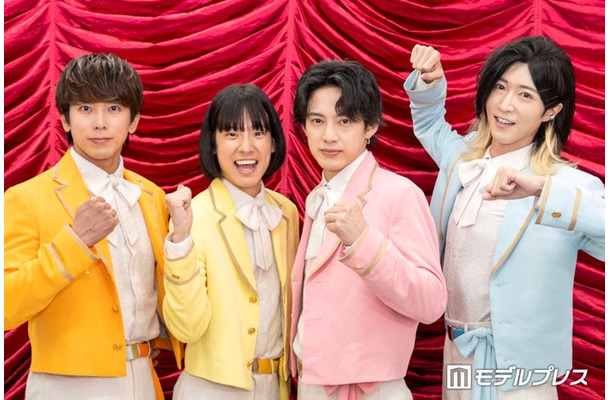 「冠モナキ」囲み取材会に登場したじん、おヨネ、ケンケン、サカイJr./モナキ(C)モデルプレス