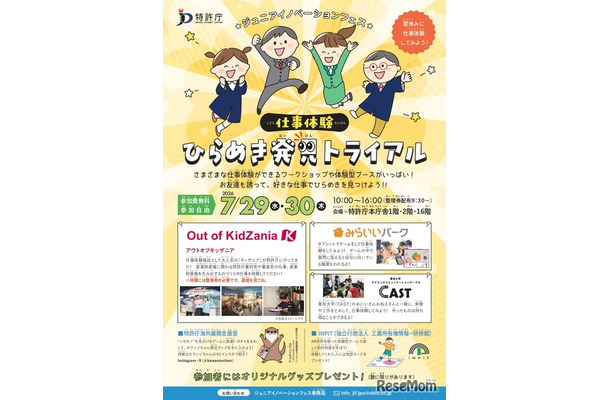 ジュニアイノベーションフェス「仕事体験 ひらめき発見トライアル」