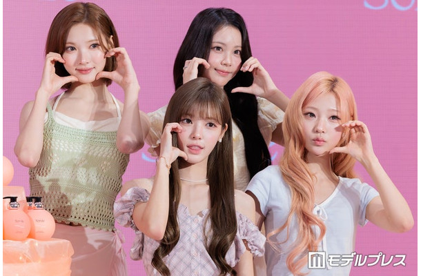 「Sorule」新ブランドミューズHearts2Hearts来日イベントに出席したHearts2Hearts/ジウ、ユハ、カルメン、ステラ (C)モデルプレス