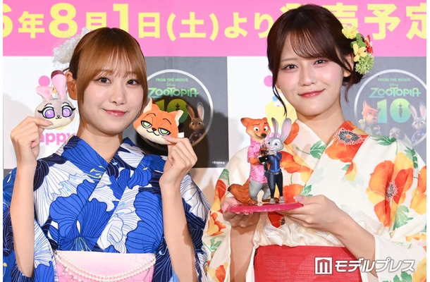 「Happyくじ『ズートピア』10thアニバーサリー商品発表会」に出席した瀧脇笙古、高松瞳(C)モデルプレス