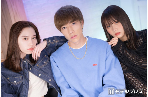 (左から)みゆ、ぎし、流那(C)モデルプレス