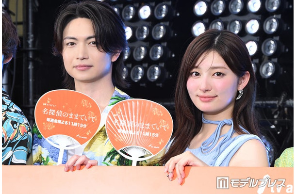 「名探偵のままでいて」ポッドキャスト公開収録に出席した綱啓永、吉川愛(C)モデルプレス
