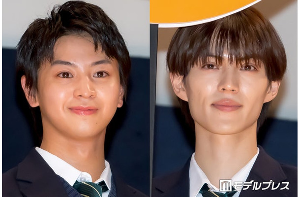 ドラマ『修学旅行で仲良くないグループに入りました』ファンミーティングに出席した藤本洸大と簡秀吉(C)モデルプレス