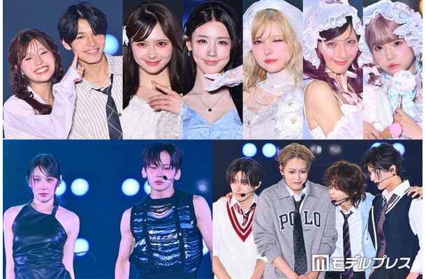 （上段左から）谷村優真・倉澤俊、伊藤百花、ミヨン、益若つばさ、しなこ、あいす（下段左から）イ・チェヨン、YUMEKI、TAGRIGHT（C）モデルプレス
