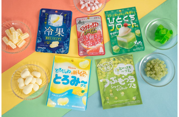 ファミマに登場した新感覚グミ5種（提供画像）