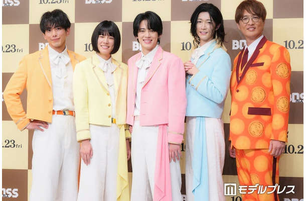 映画『BOSS/ボス』 生アフレコイベントの出席したじん、おヨネ、ケンケン、サカイJr.、酒井一圭(C)モデルプレス