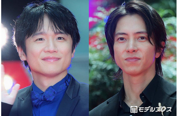 「日テレ10月期ドラマ合同制作発表会見」に出席した風間俊介、山下智久（C）モデルプレス