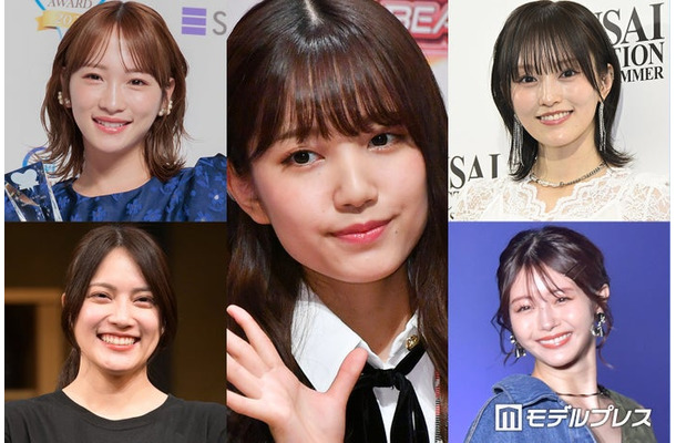 (上段左上より)川栄李奈、加藤玲奈、山本彩、市川美織、入山杏奈 (C)モデルプレス