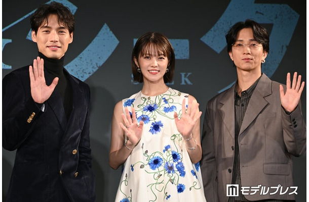 「ハイド&シーク 0秒前の彼女」視聴者体験型試写会に出席した福士蒼汰、志田彩良、田中樹(C)モデルプレス