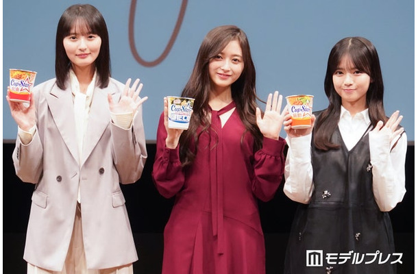 「カップスター劇場姉といつまでも」最新話特別試写会に出席した遠藤さくら、井上和、瀬戸口心月(C)モデルプレス