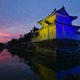 京都・二条城、ウクライナ旗色に