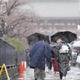 気温低下、平野部でも雪
