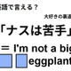 英語で「ナスは苦手」はなんて言う？
