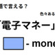英語で「電子マネー」は何て言う？