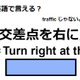 英語で「交差点を右に」は何て言う？