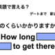 英語で「どのくらいかかりますか？」は何て言う？