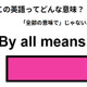 この英語ってどんな意味？「By all means.」