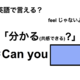 英語で「分かる(共感できる)？」は何て言う？