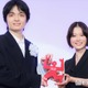 岡山天音、杉咲花サプライズ登場に照れ笑い 次回共演にも言及「恋人にはなれない？」【第63回ギャラクシー賞】
