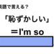 英語で「恥ずかしい」は何て言う？