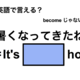 英語で「暑くなってきたね」は何て言う？