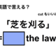 英語で「芝を刈る」は何て言う？